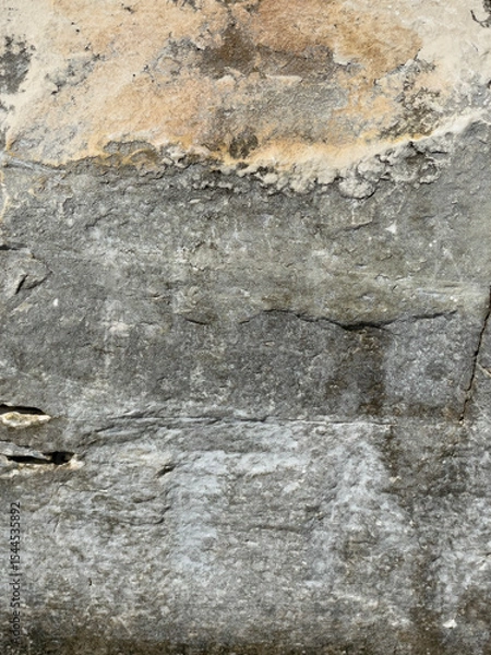 Fototapeta Gray and orange layered stone texture