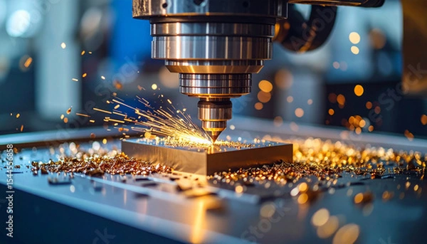 Fototapeta a high-precision machine cutting