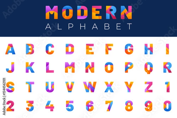 Fototapeta modern alphabet