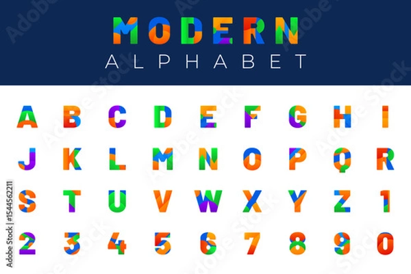 Fototapeta modern alphabet