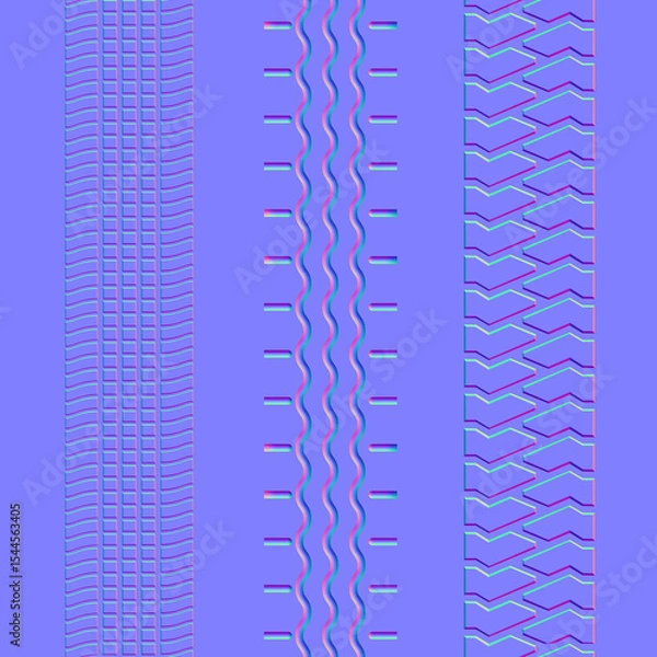 Obraz Normal map of tire pattern (Perfect seamless pattern)