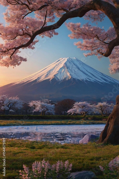 Obraz mount fuji in autumn