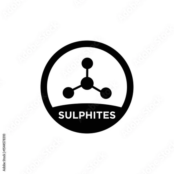Obraz Sulphites Black Icon Vector.