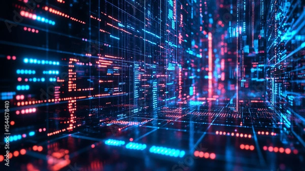 Obraz binary code background