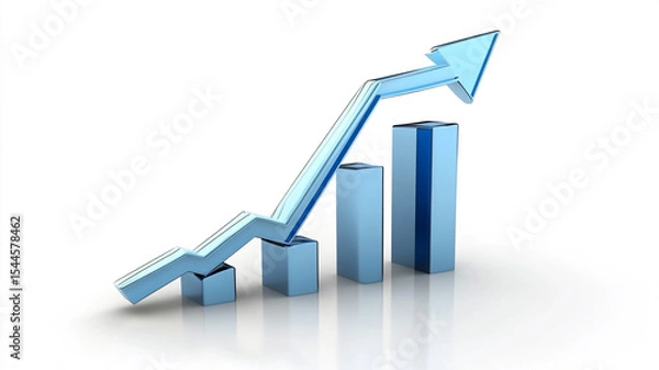 Obraz business graph with arrow