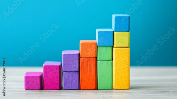 Obraz colorful bar chart