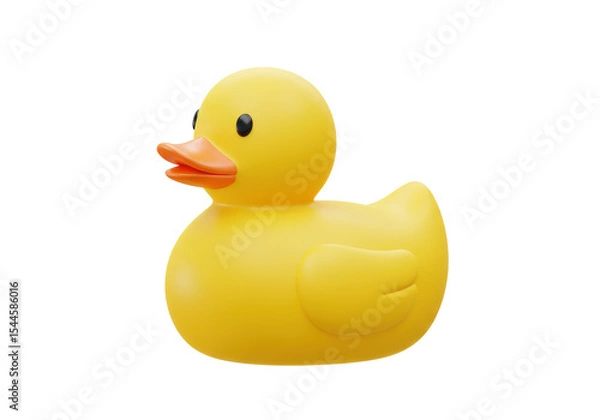 Obraz Isolated Cheerful Yellow Rubber Duck