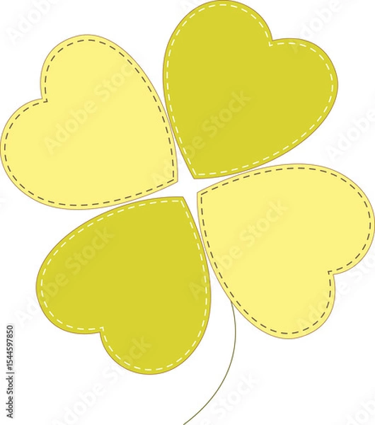 Obraz Yellow Four-Leaf Clover