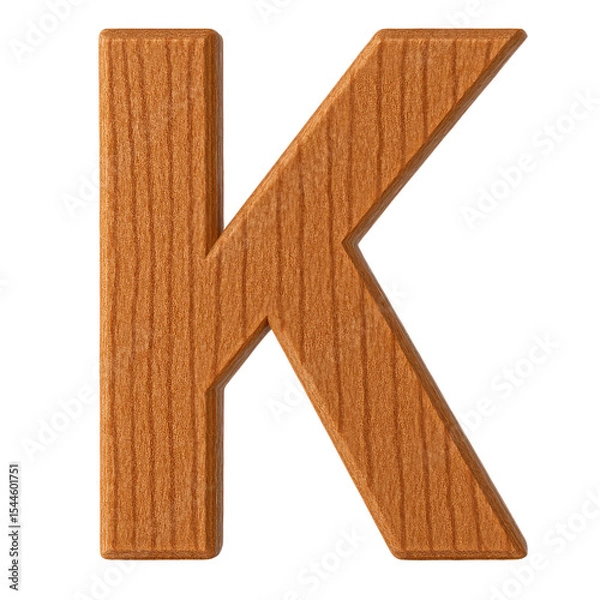 Fototapeta "Wooden Alphabet Letters A–Z Clipart – Realistic carved wood texture with smooth 3D finish. Each letter is crafted to look like it’s made from natural oak wood, perfect for educational materials.
