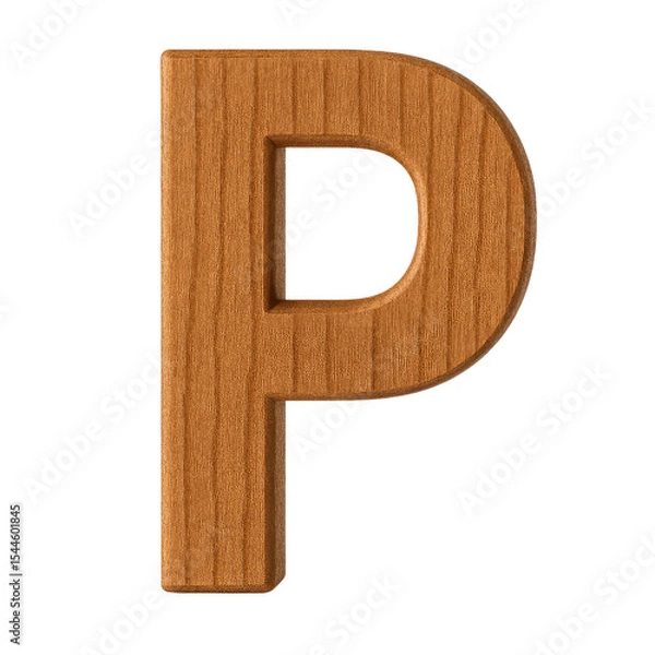 Fototapeta "Wooden Alphabet Letters A–Z Clipart – Realistic carved wood texture with smooth 3D finish. Each letter is crafted to look like it’s made from natural oak wood, perfect for educational materials.