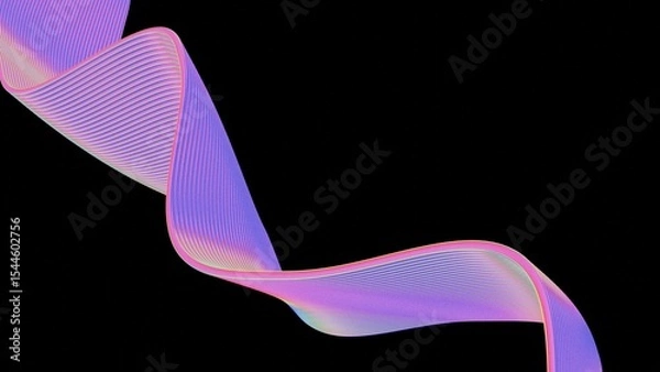 Fototapeta a curved wave of light