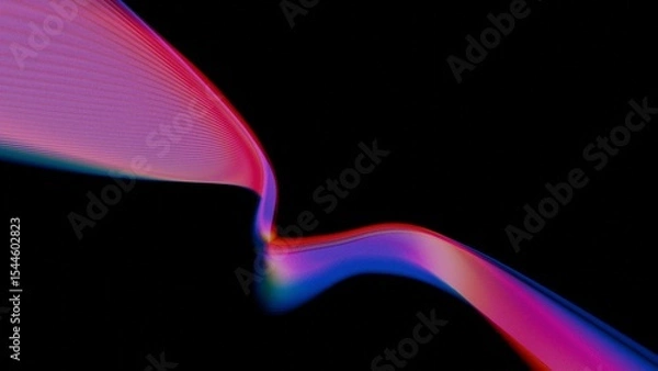 Fototapeta a close up of a black background with a colorful wave