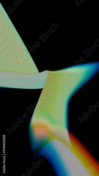 Fototapeta a close up of a black background with a rainbow colored wave