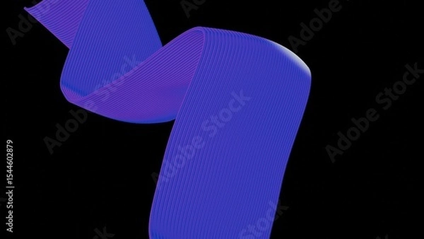 Fototapeta a blue object with a curved tail
