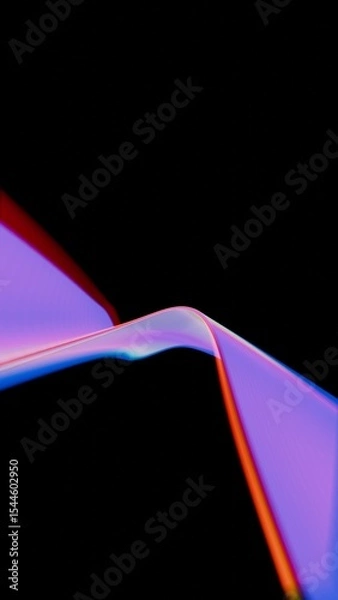 Fototapeta a close up of a black background with a red and blue wave