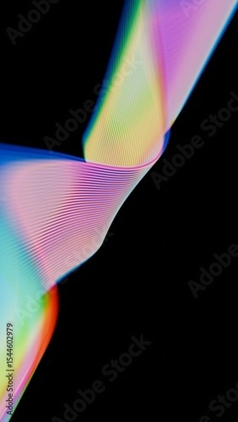 Fototapeta a colorful object is shown in the dark
