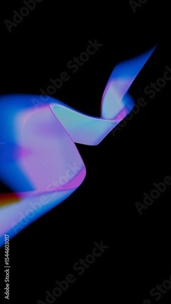 Fototapeta a bird flying in the dark with a light on it ' s wing