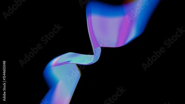 Fototapeta a close up of a black background with a blue and pink swirl
