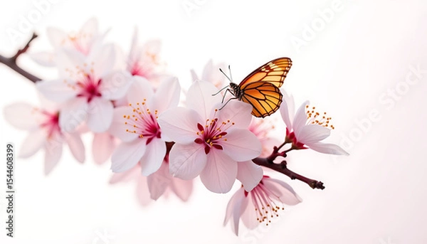 Obraz butterfly on flower summer