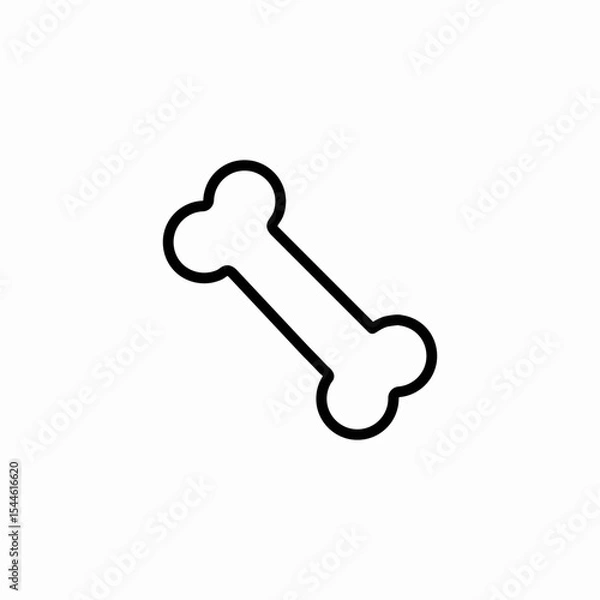 Fototapeta single bone icon sign vector