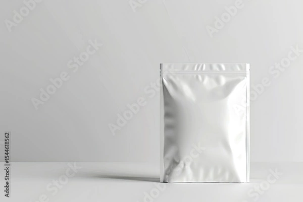 Fototapeta Detailed Image of Realistic Package White Mockup 3D