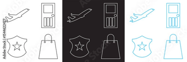 Fototapeta Icons for public navigation. Vector for websites, mobile interfaces, presentations, banner, visual branding etc. Vector illustration. isolated on white and black background. EPS 10