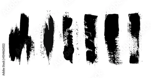 Obraz Vector black ink paint stroke