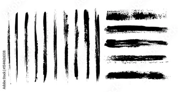 Obraz Set of grunge brush strokes