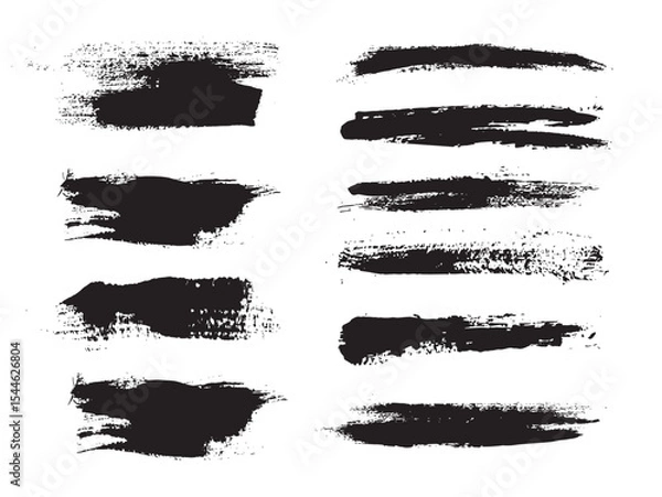 Obraz Black grunge brush strokes