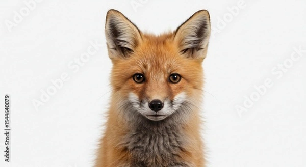 Fototapeta 愛らしいキツネ 柔らかな光の中で輝く瞳 野生動物ポートレート. AI Generated