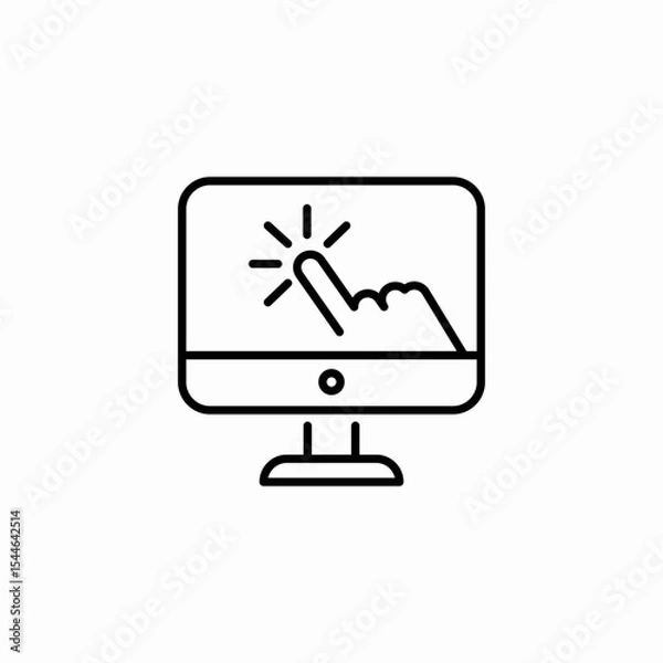 Fototapeta hand click icon sign vector