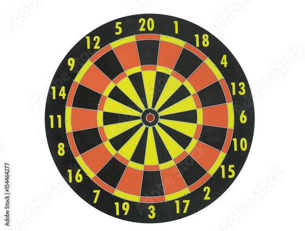 Fototapeta darts board isolated on white background with clipping path
