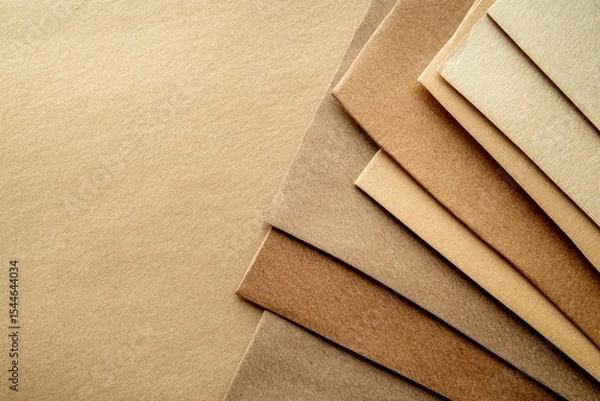Fototapeta Close Up Abstract Background of Several Natural Brown Paper Sheets for Design Craft