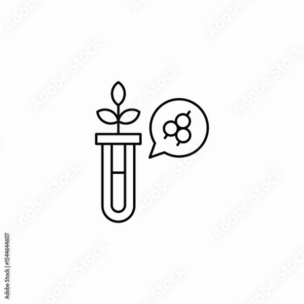 Fototapeta plant test tube icon sign vector