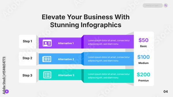 Fototapeta Editable infographic for three phases, solutions, or methods