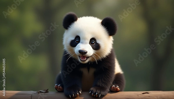 Obraz panda baby act