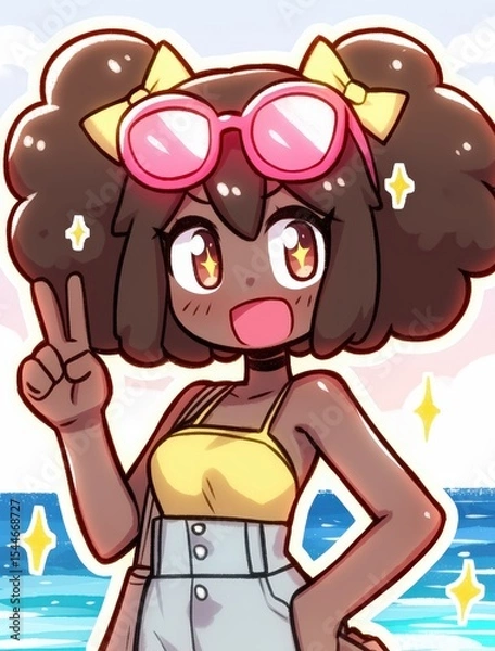 Obraz Cute Girl Summer Beach Fun