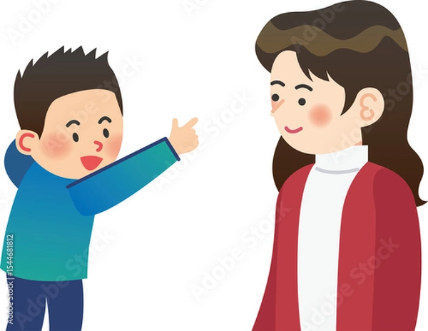 Fototapeta 아이와 엄마 보호자