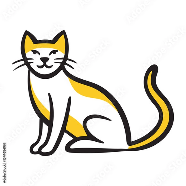 Fototapeta Cat vector art 1.