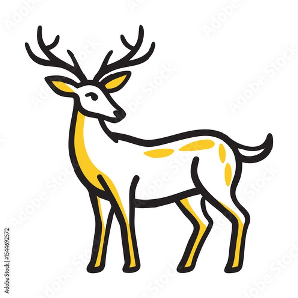 Fototapeta Deer vector art.