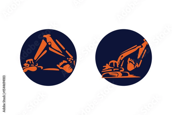 Obraz heavy equipment vector illustration logo design image