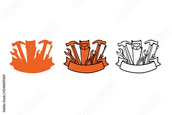 Obraz carpentry tools vector illustration logo design image