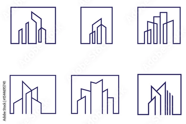 Obraz building construction vector illustration logo design