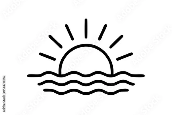 Obraz Sunrise icon vector icon