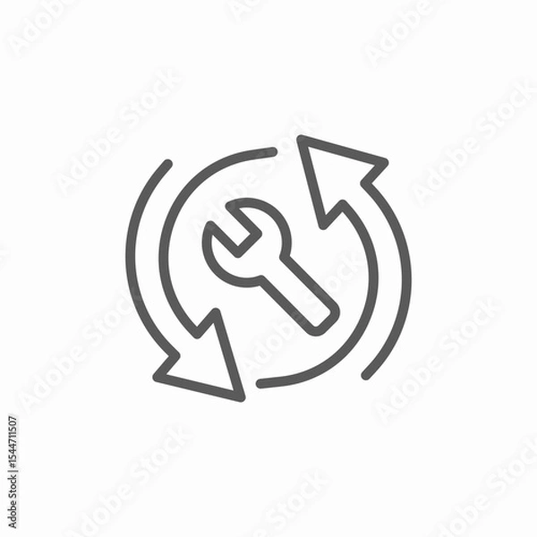Obraz repairment cycle icon sign vector