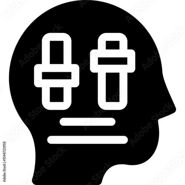 Obraz Self Control Icon