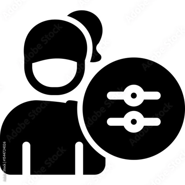Obraz Self Control Icon