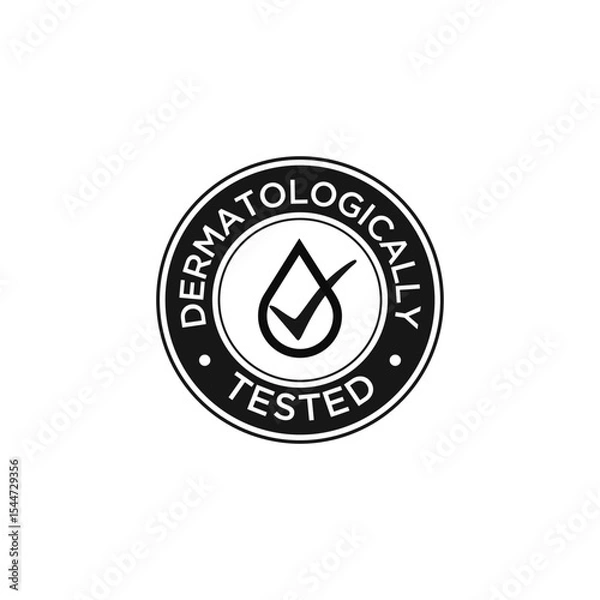 Obraz Dermatologically Tested Icon Vector