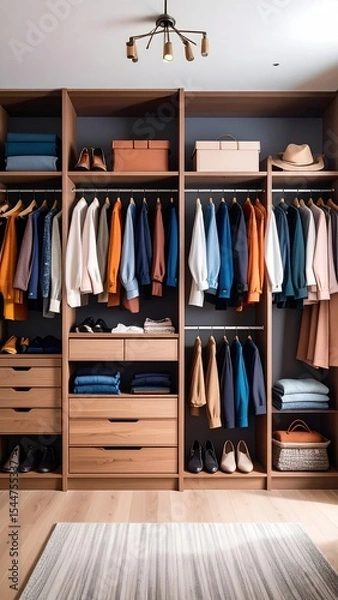 Obraz Modern Walkin Closet Organization Ideas.