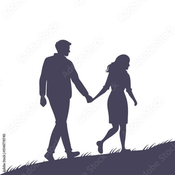 Obraz  Romantic Couple Silhouette